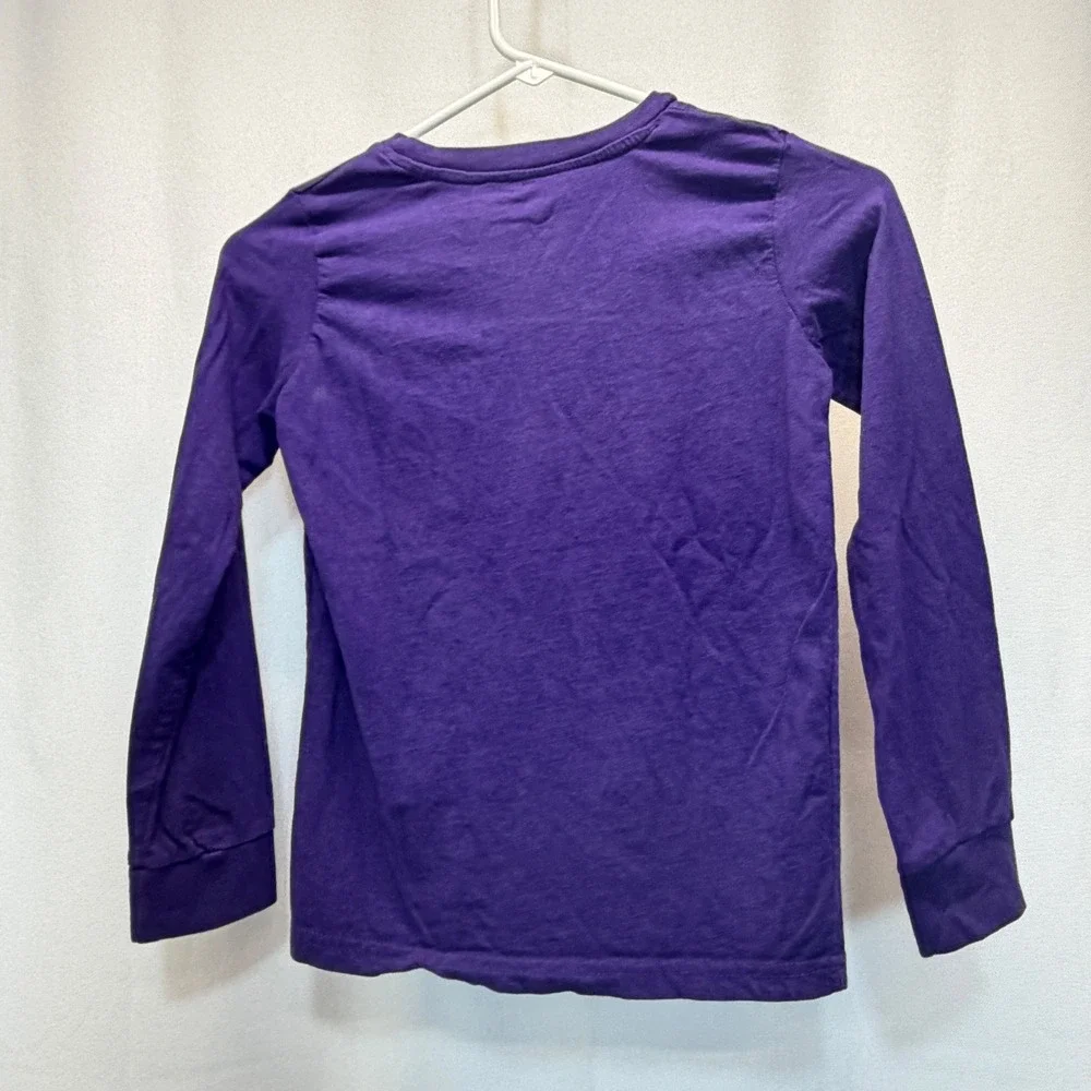 Baltimore Ravens NFL Football Shirt Kids Youth 8 Purple Long Sleeve Graphic Tee